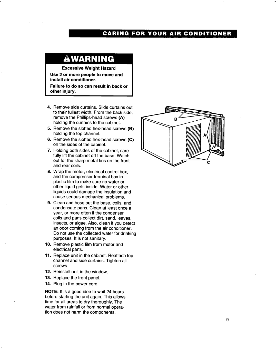 Whirlpool ACQ052 ACQ062 warranty 