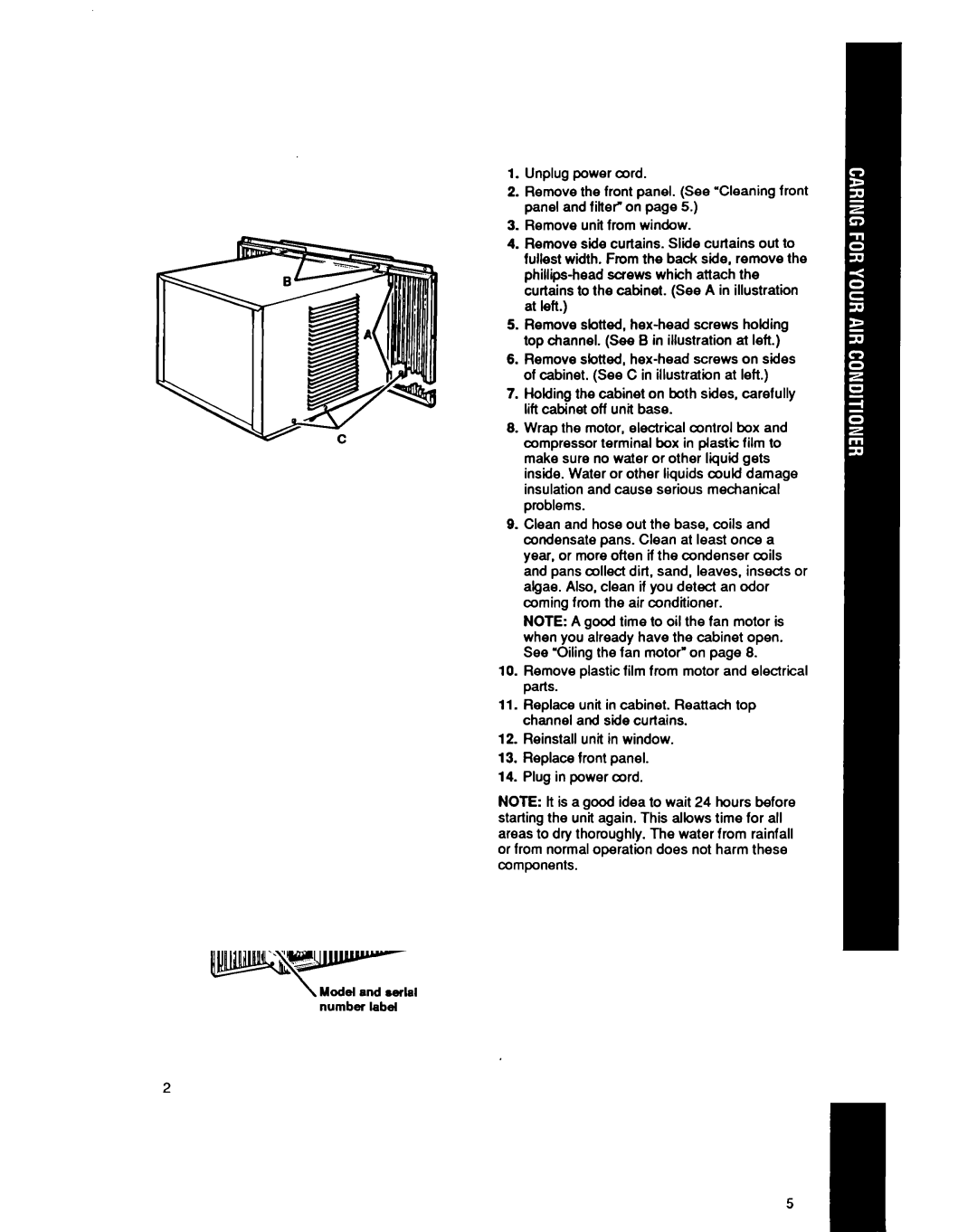 Whirlpool AMQ062, ACQ052 manual 