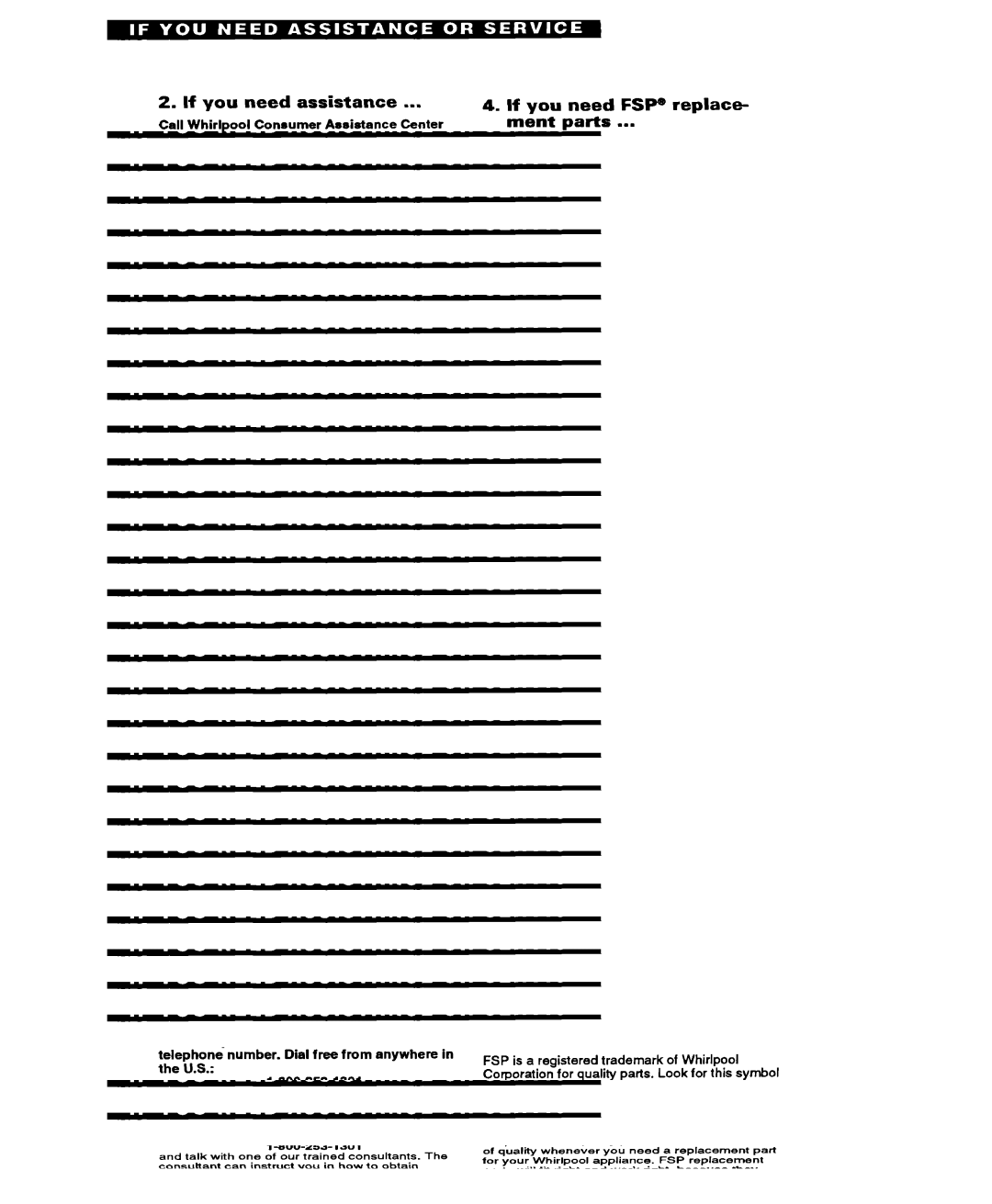 Whirlpool ACQ062, AC0052 warranty 