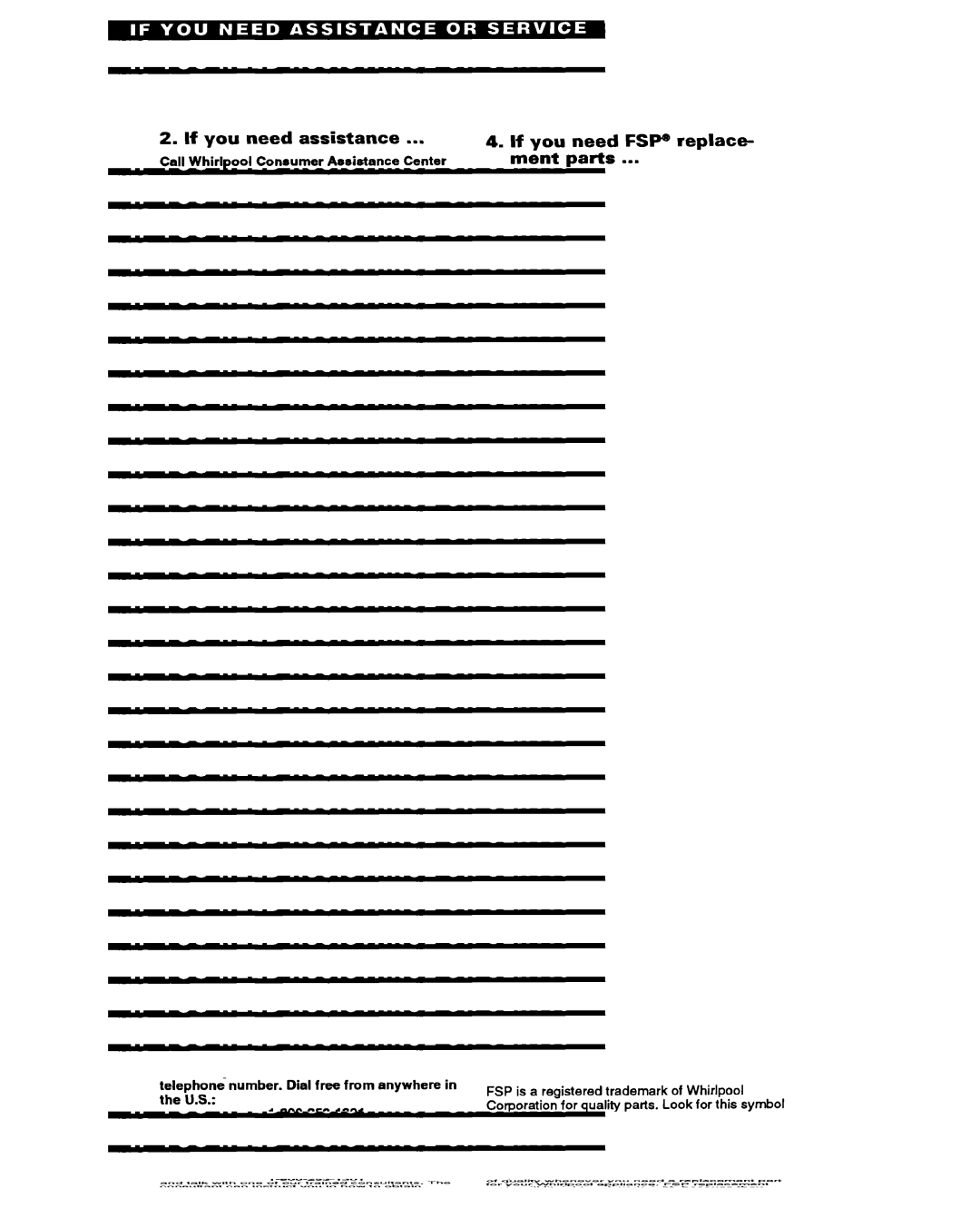 Whirlpool AC0052, ACQ062 warranty 