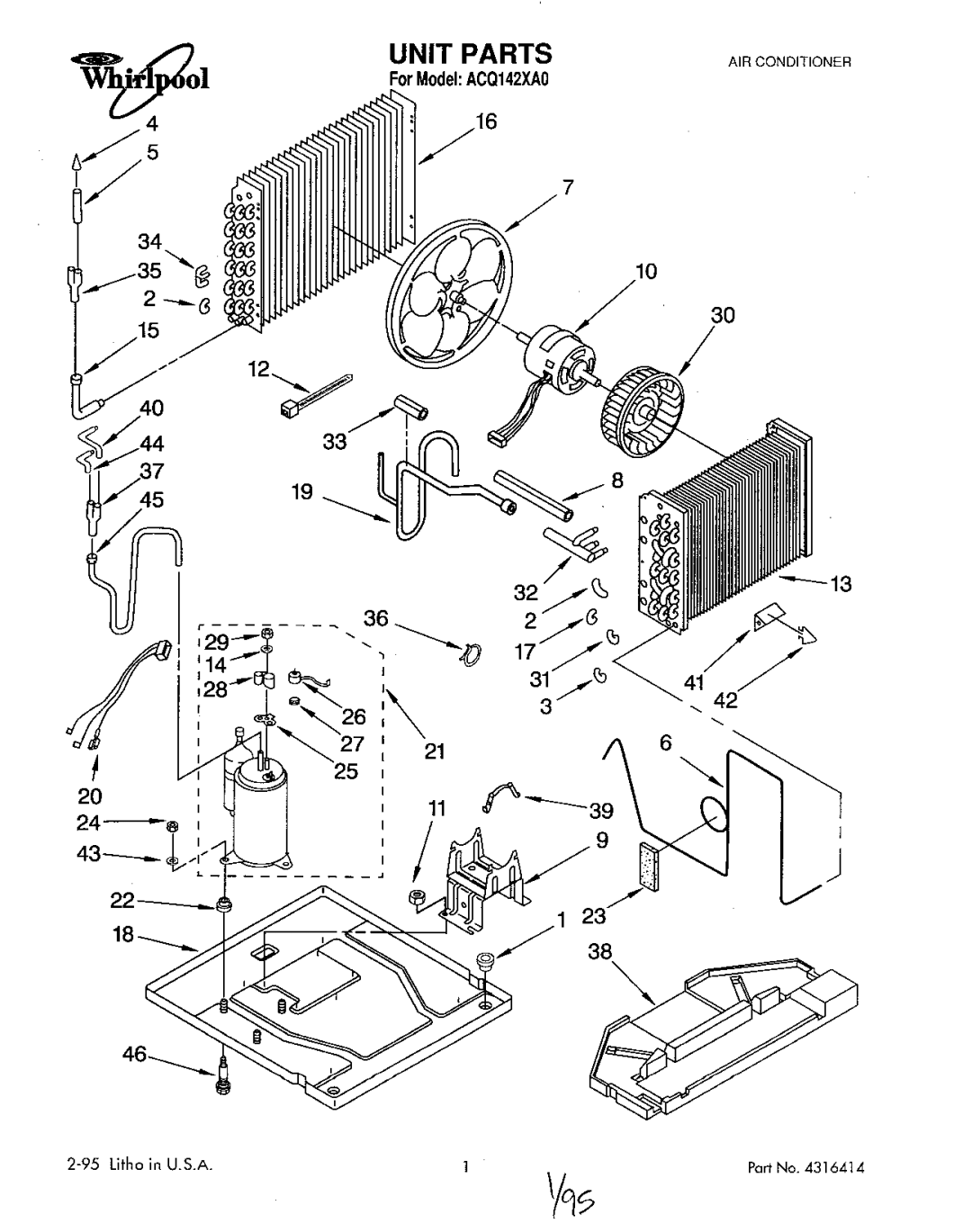 Whirlpool ACQ142XA0 manual 