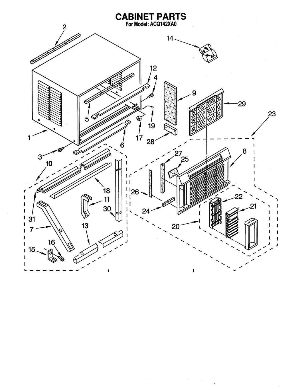 Whirlpool ACQ142XA0 manual 