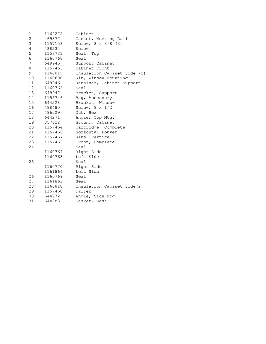 Whirlpool ACQ142XA0 manual 