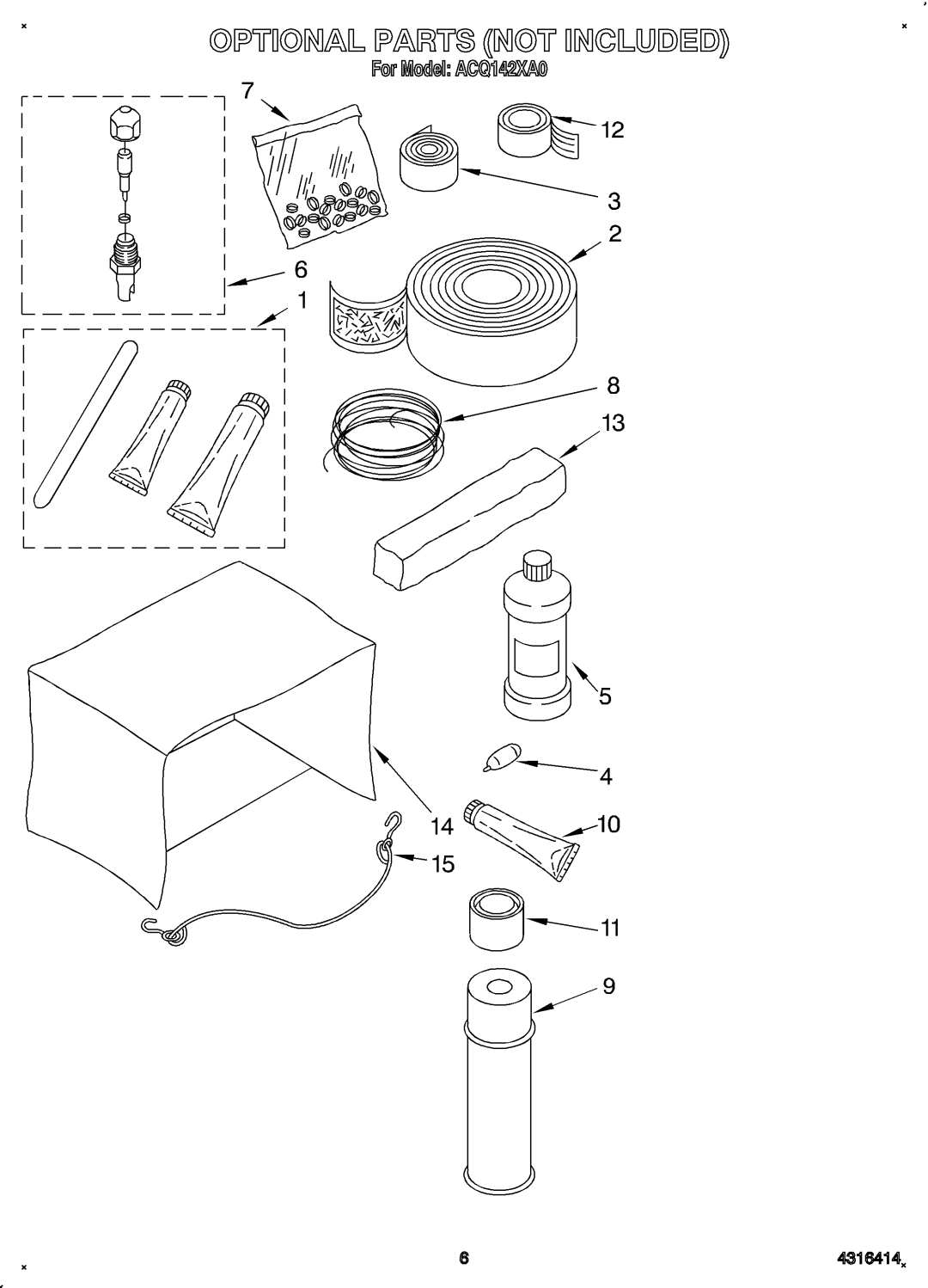 Whirlpool ACQ142XA0 manual 