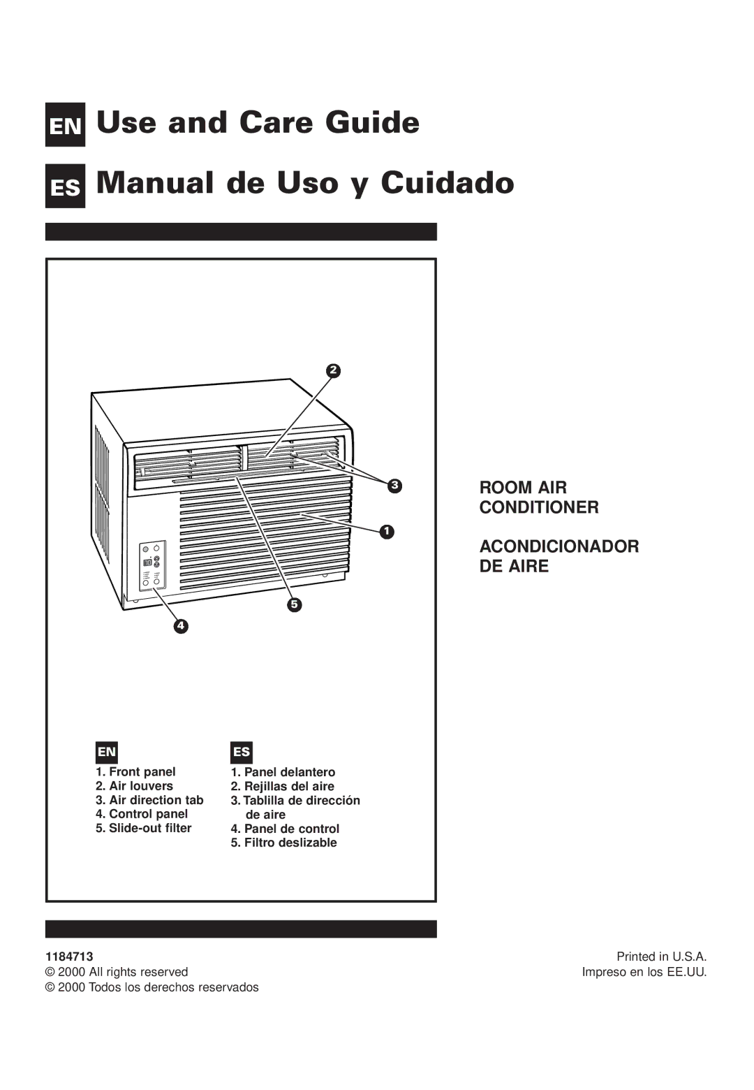 Whirlpool ACQ152XK0 manual Use and Care Guide Manual de Uso y Cuidado 