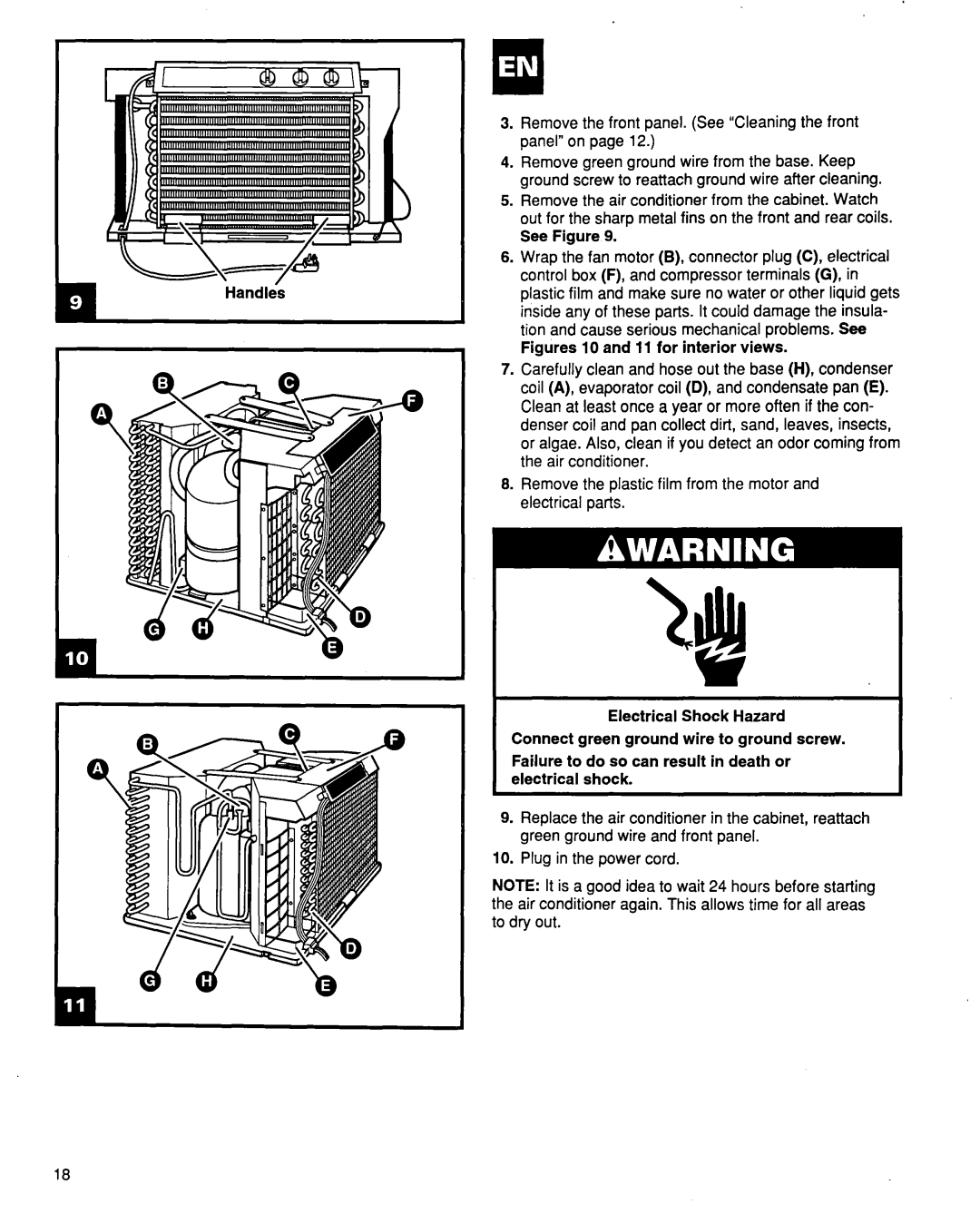 Whirlpool ACQ254XF0 manual Remove the front panel. See “Cleaningthe front panel” on page 