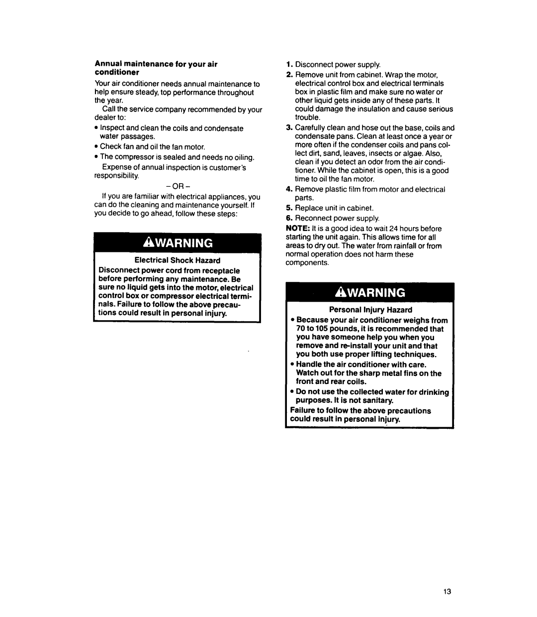 Whirlpool ACSL02XT, ACS602XT, ACS802XV, ACC602XT manual Electrical 