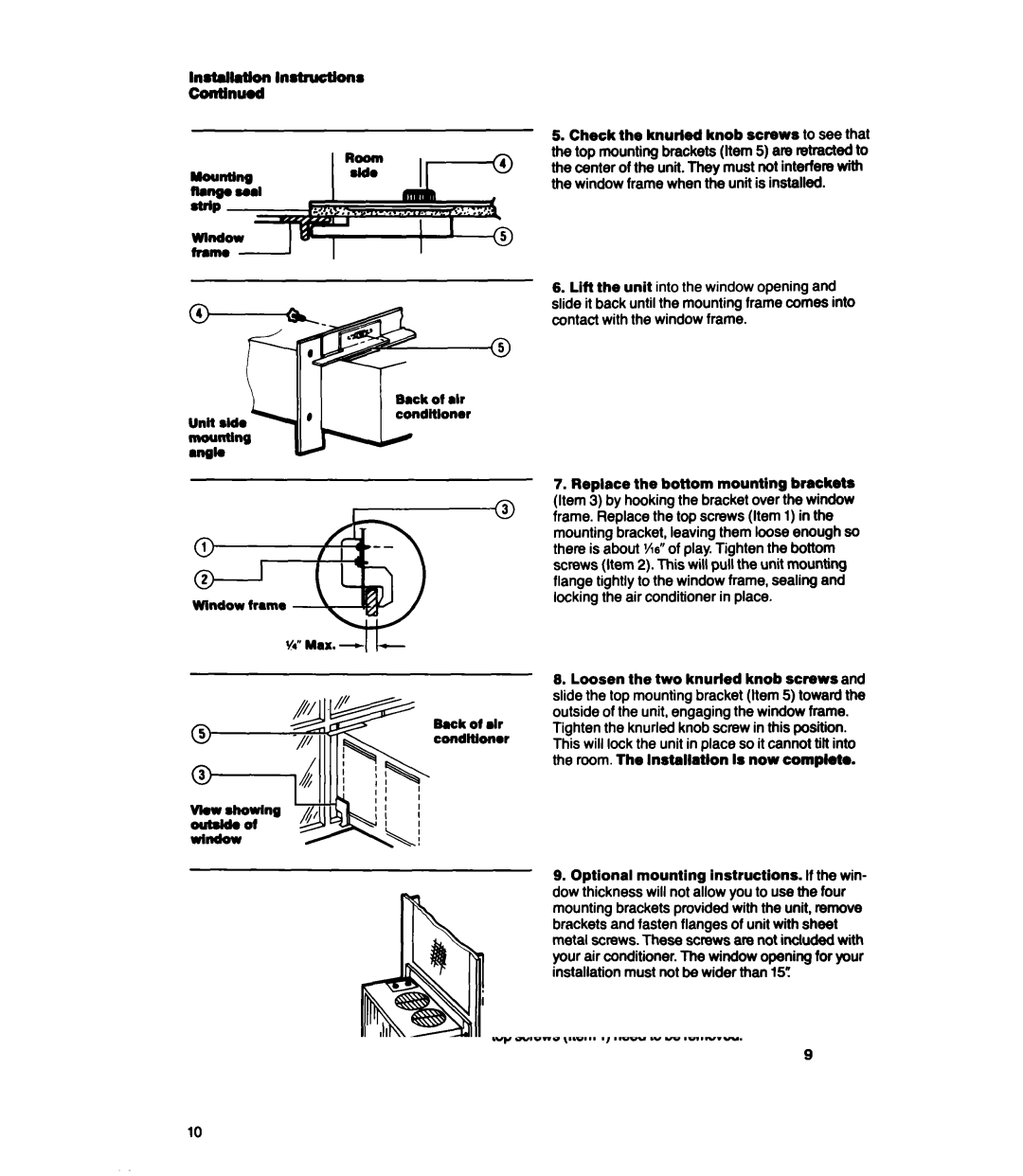 Whirlpool ACS602, ACS802, ACSLOP, ACC602 manual Inst8lktlon In-s Y4 Max. -I, Shestlnsw 