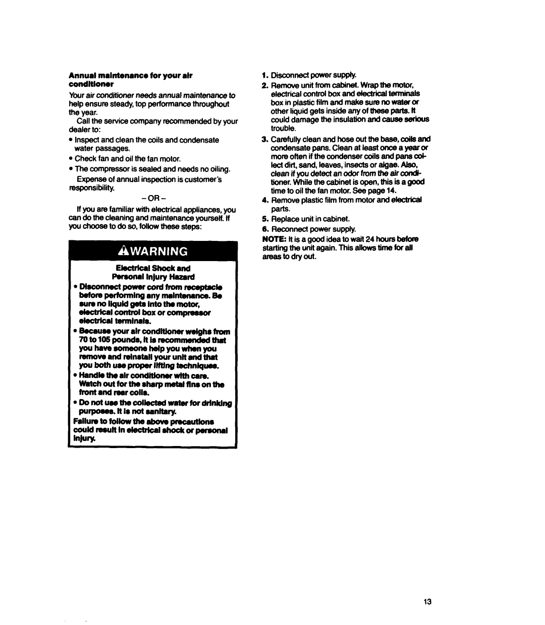 Whirlpool ACSLOP, ACS802, ACS602, ACC602 manual Dbconnwtpowercordfromreceptwb, EbctrlcalShockand Personal Injury Hazard 