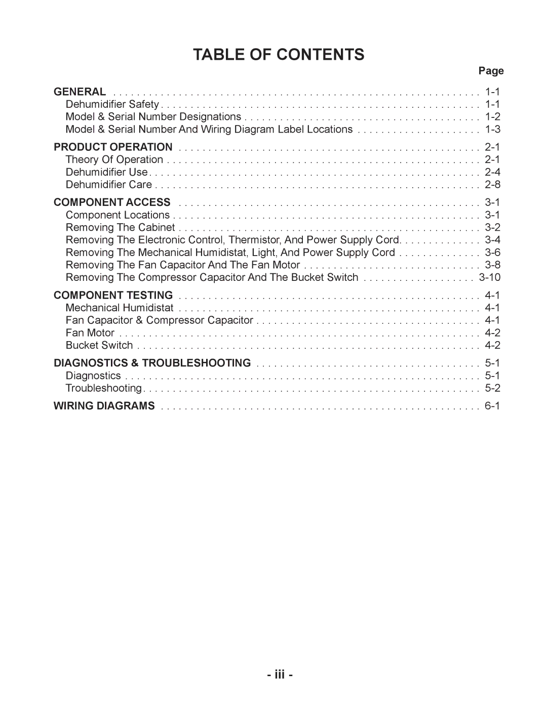 Whirlpool AD35DSS, AD50DSS, AD70USS, AD50USS, AD25BSS, AD35USS manual Table of Contents 