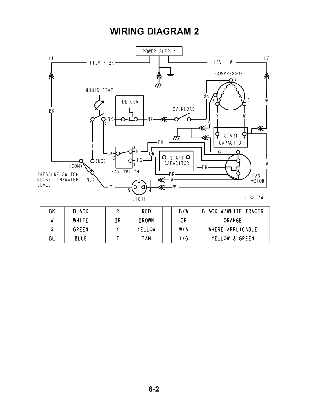 Whirlpool AD25BSS, AD50DSS, AD70USS, AD50USS, AD35DSS, AD35USS manual Wiring Diagram 