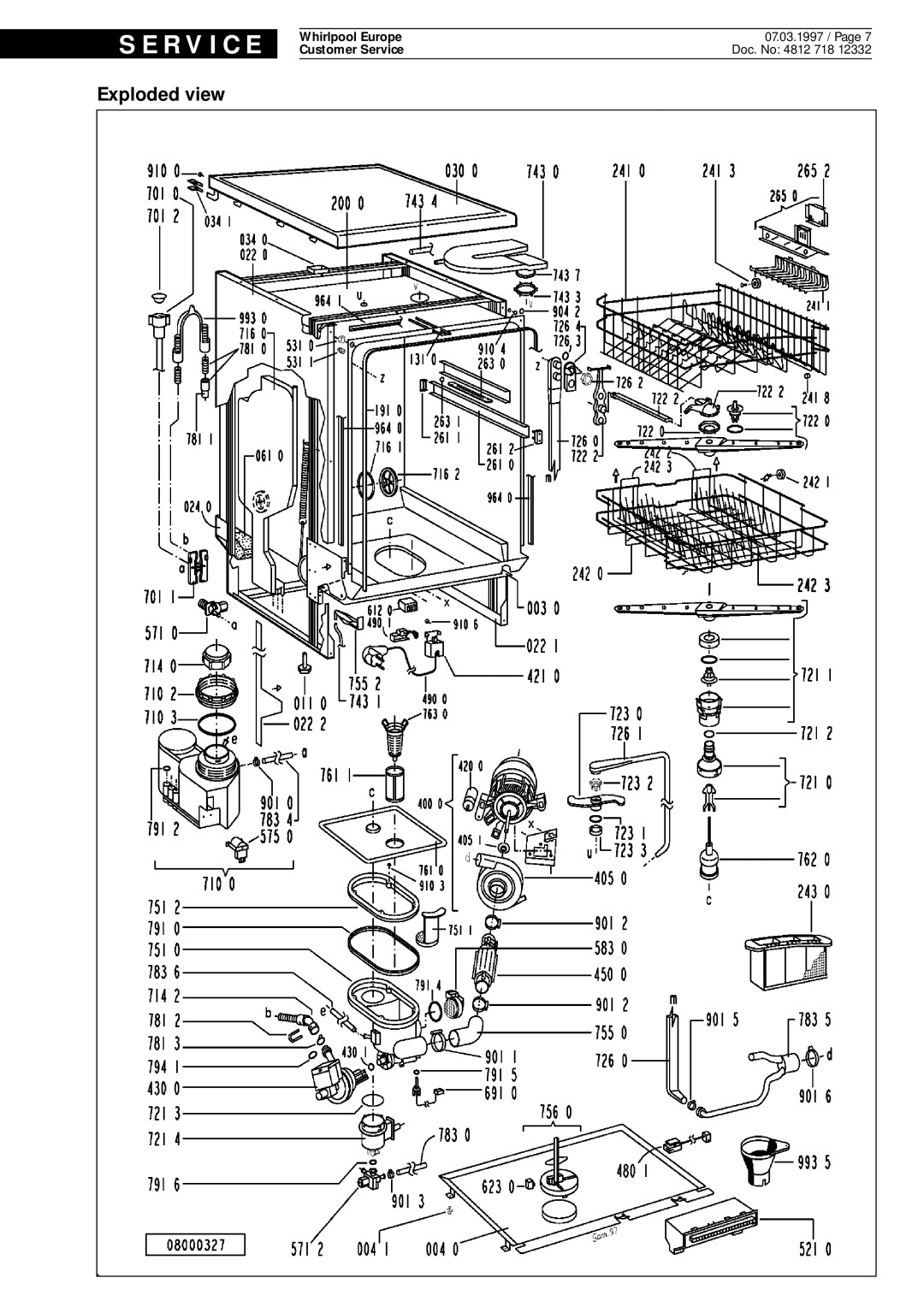 Whirlpool ADP 931/1 WH service manual Exploded view 