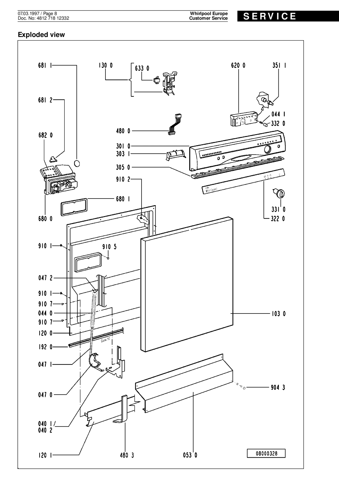 Whirlpool ADP 931/1 WH service manual Doc. No 4812 718 