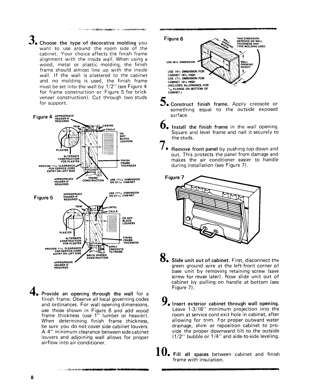 Whirlpool Air Conditioner manual 3l Choose the type of decorative molding you 