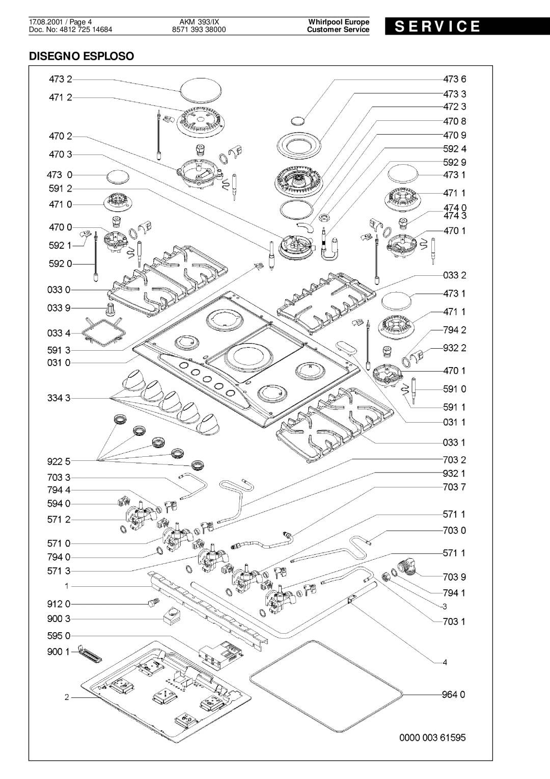 Whirlpool AKM 393 IX service manual Disegno Esploso 