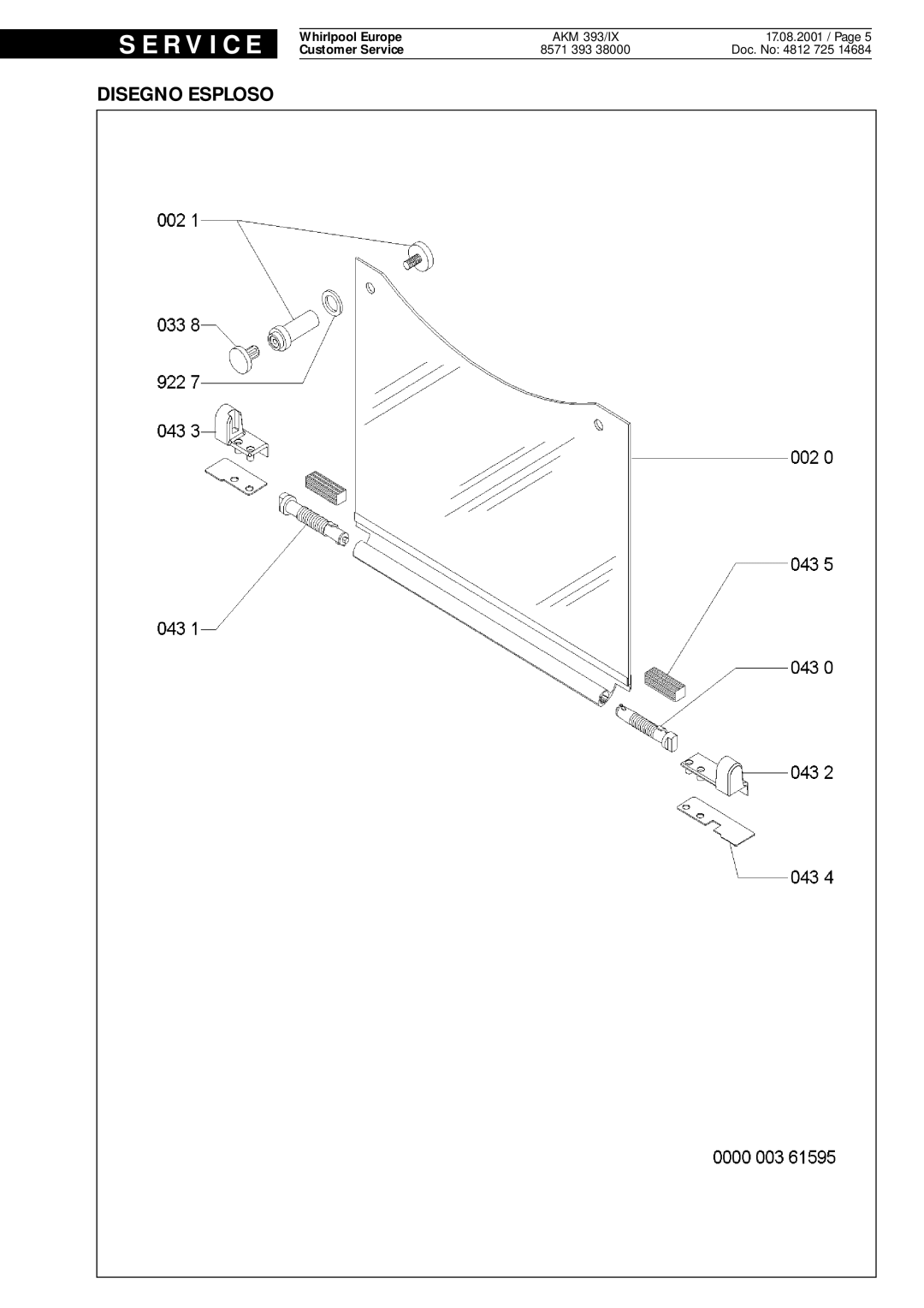 Whirlpool AKM 393 IX service manual AKM 393/IX 17.08.2001 