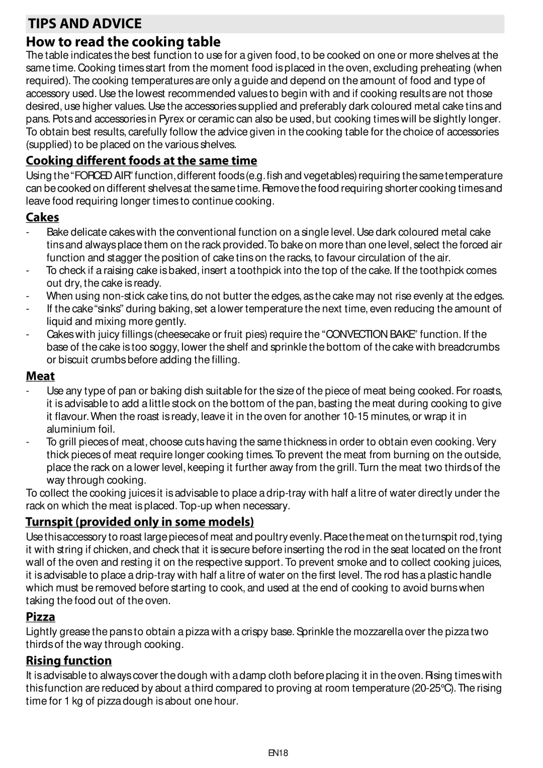 Whirlpool AKZ 561 manual Tips and Advice 