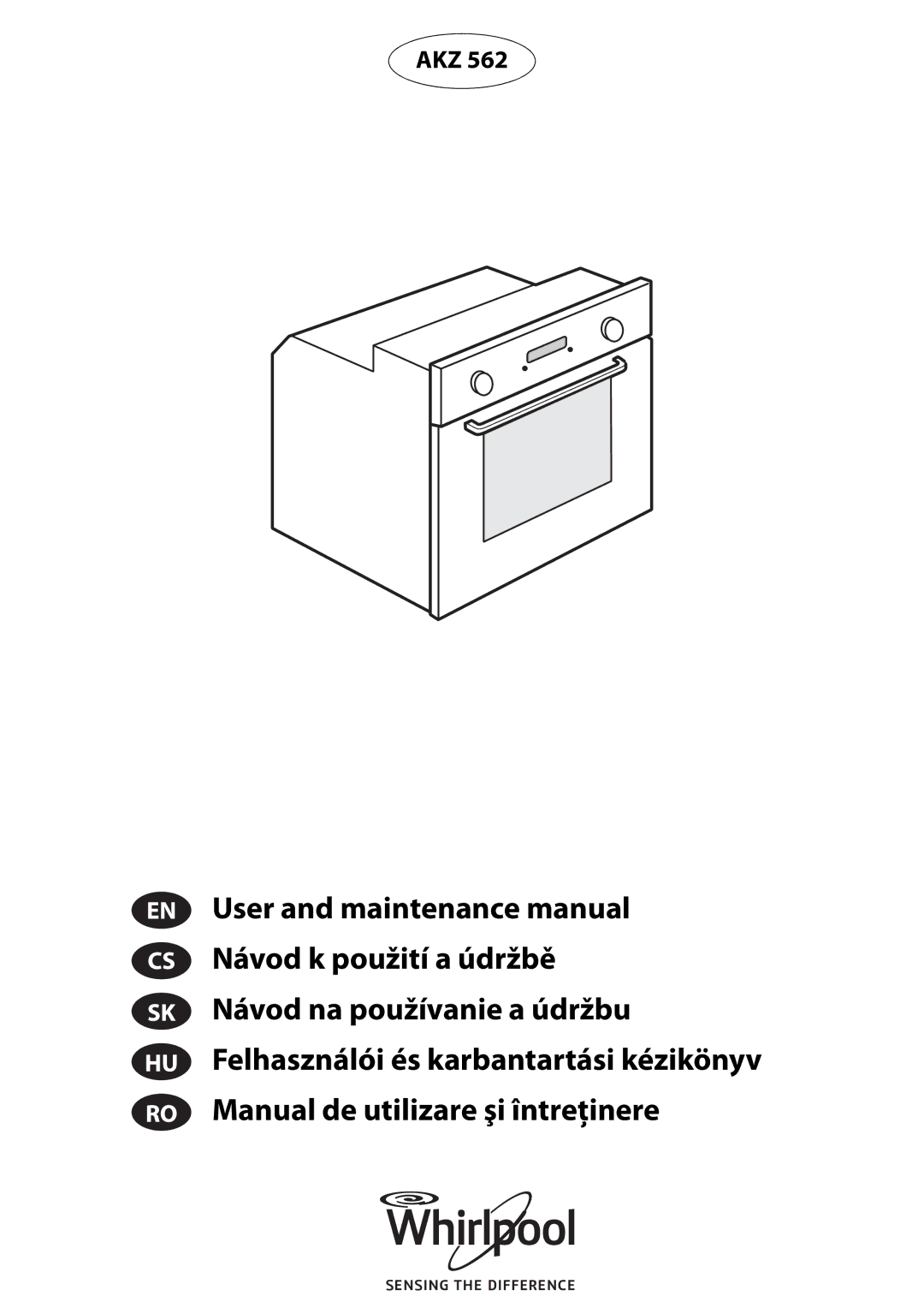 Whirlpool AKZ 562 manual Akz 