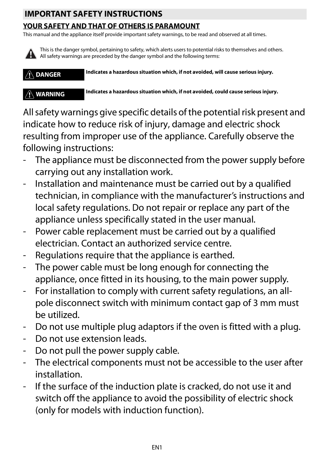 Whirlpool AKZM 6570 manual do utilizador Important Safety Instructions, Your Safety and That of Others is Paramount 