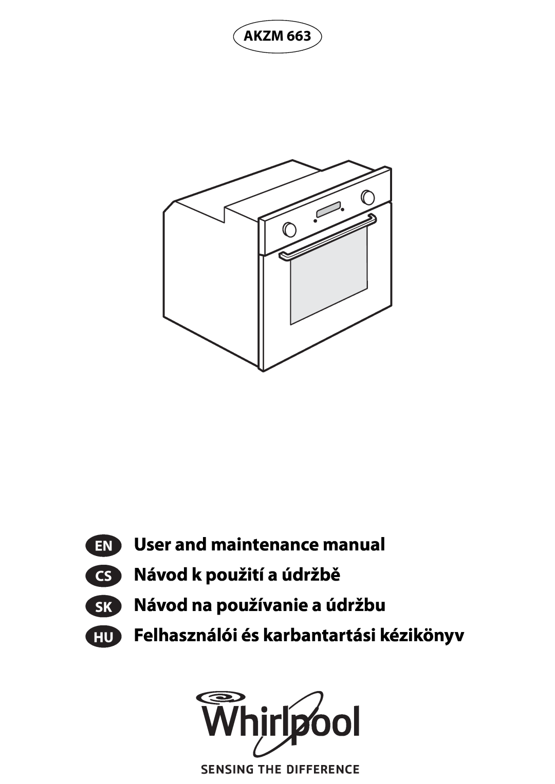 Whirlpool AKZM 663 manual Felhasználói és karbantartási kézikönyv, Akzm 