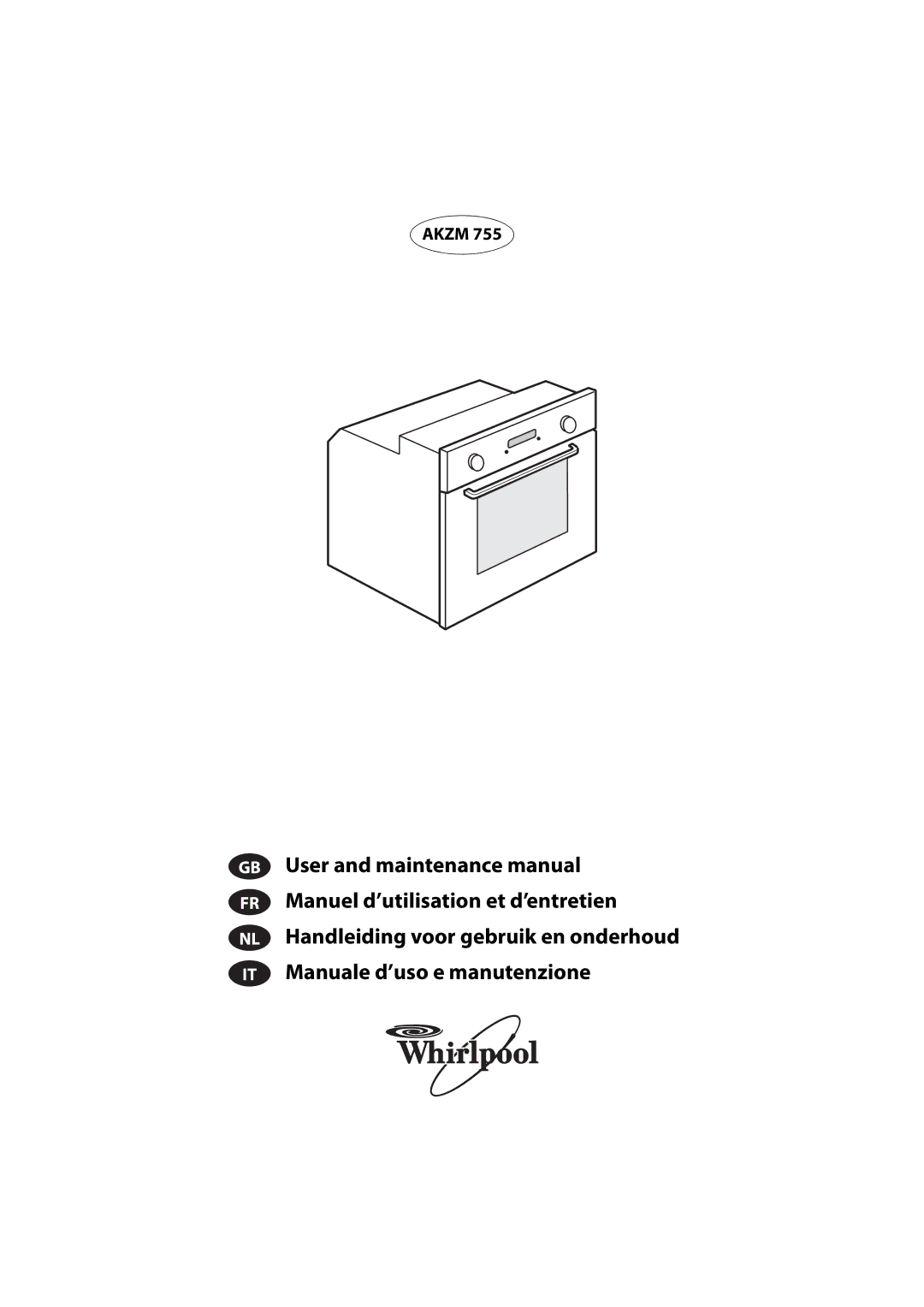 Whirlpool AKZM 755 manuel dutilisation Akzm 