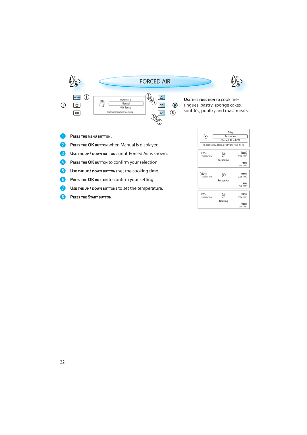 Whirlpool AMW 848 quick start  ,  Press the OK Button to confirm your setting 