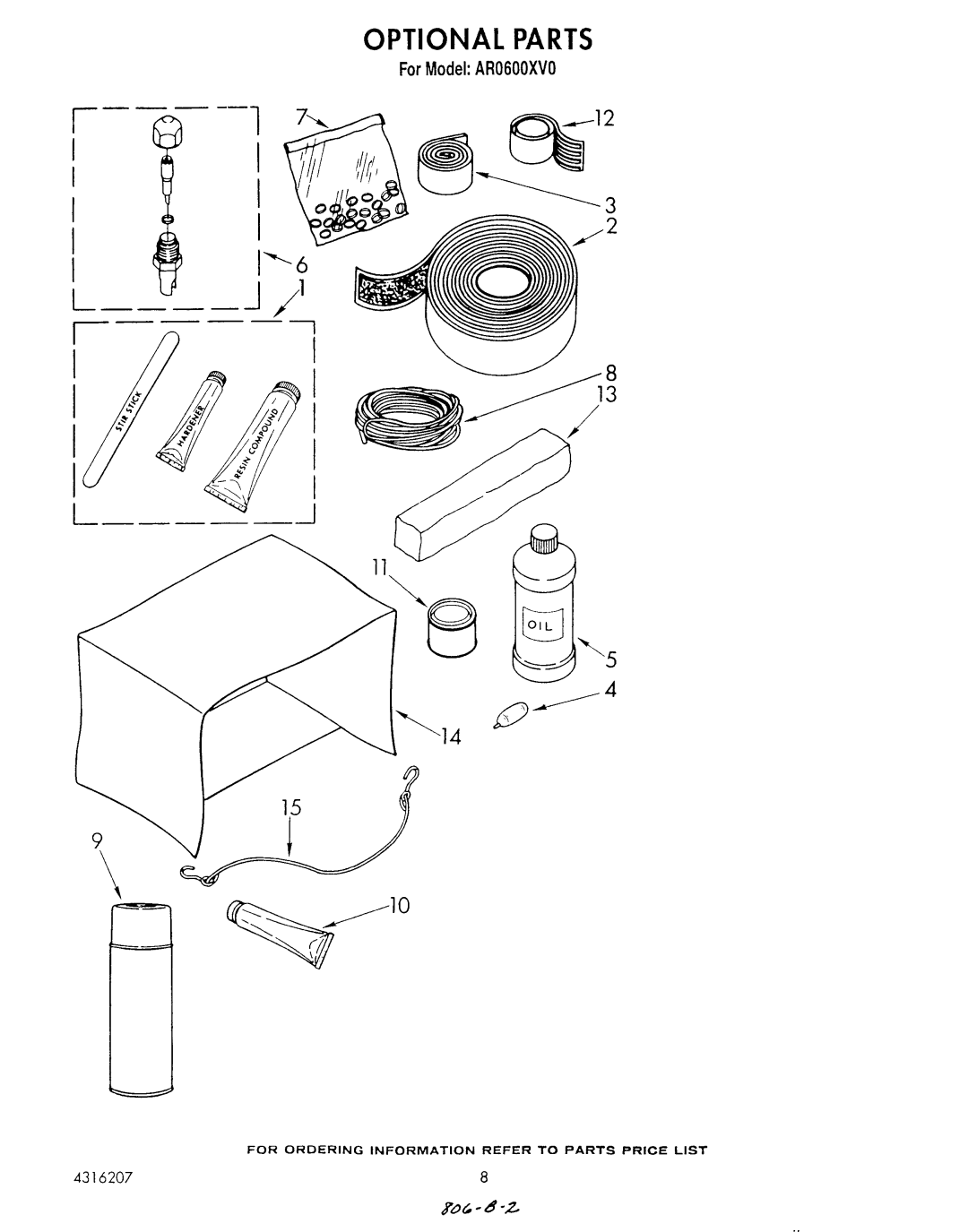 Whirlpool AR0600XV0 manual 