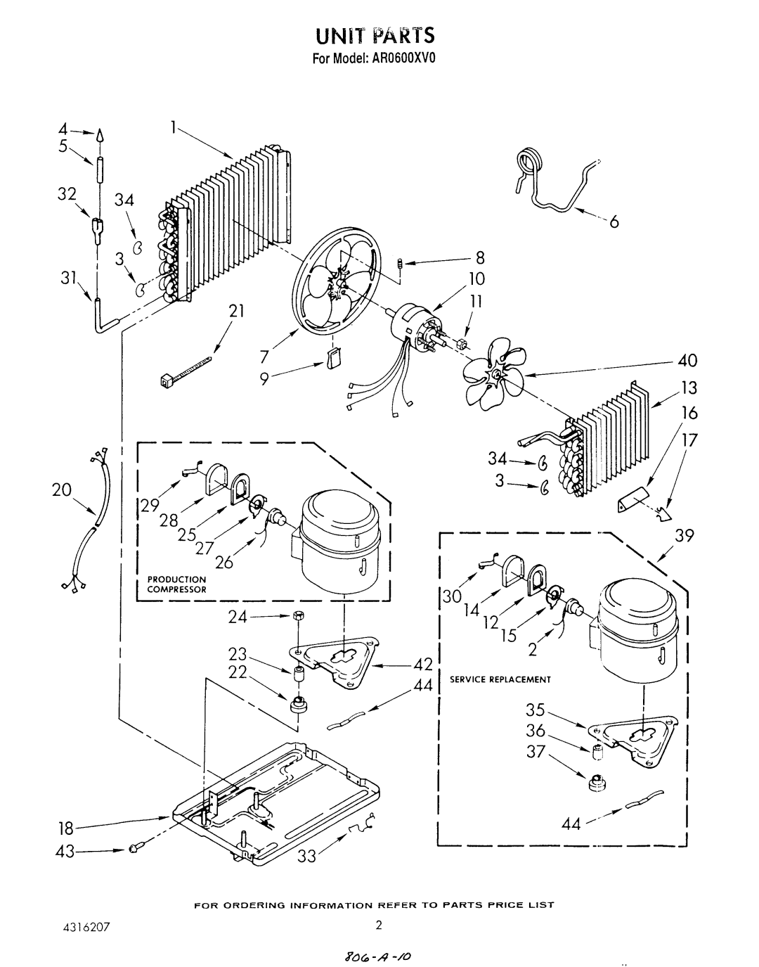 Whirlpool AR0600XV0 manual 