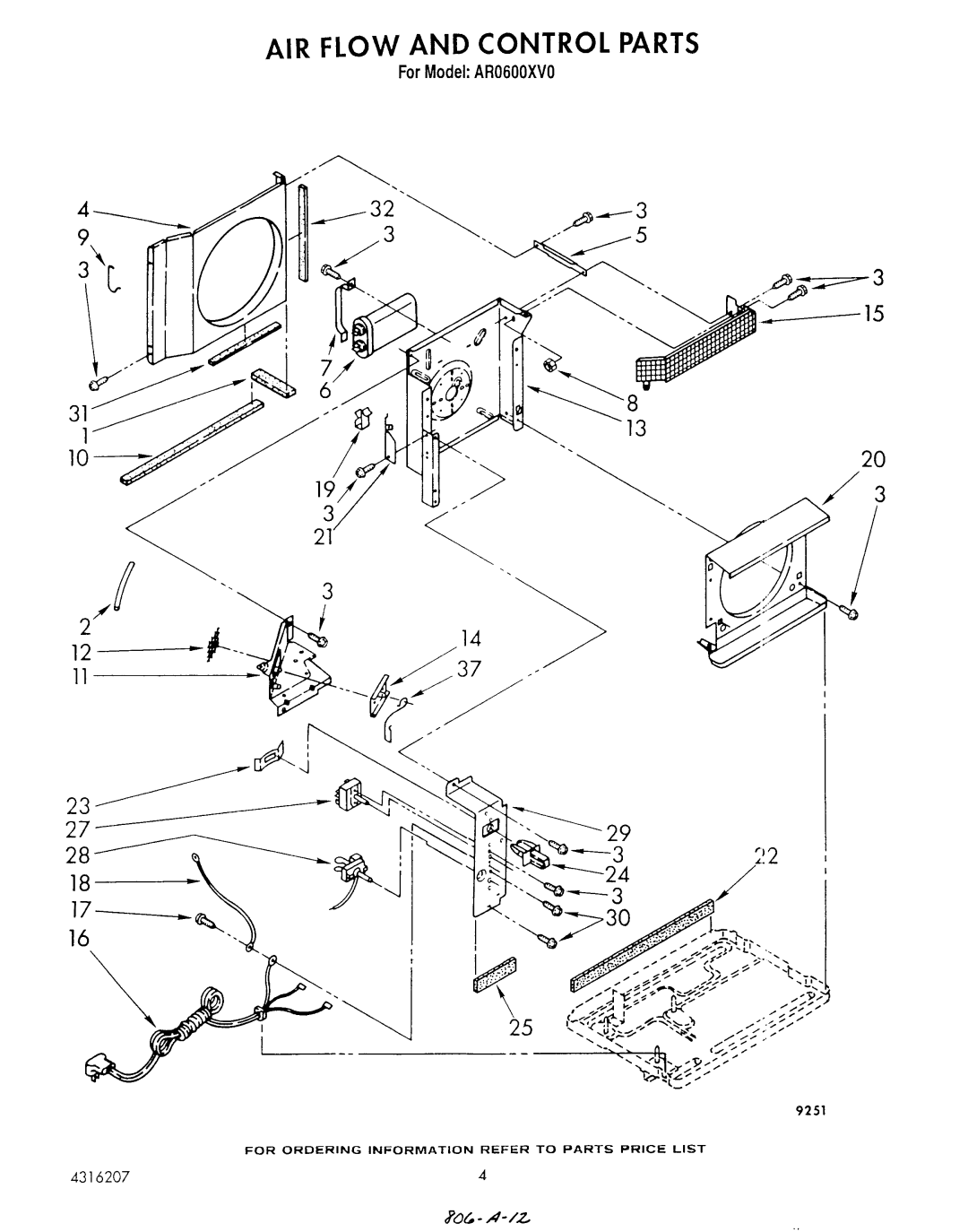 Whirlpool AR0600XV0 manual 