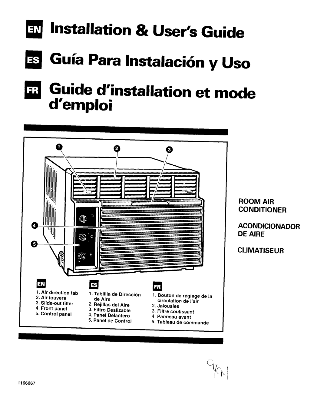Whirlpool AR1800XA0 manual a Installation & User’s Guide, m Gul’a Para Instalacih y Uso, Climatiseur 