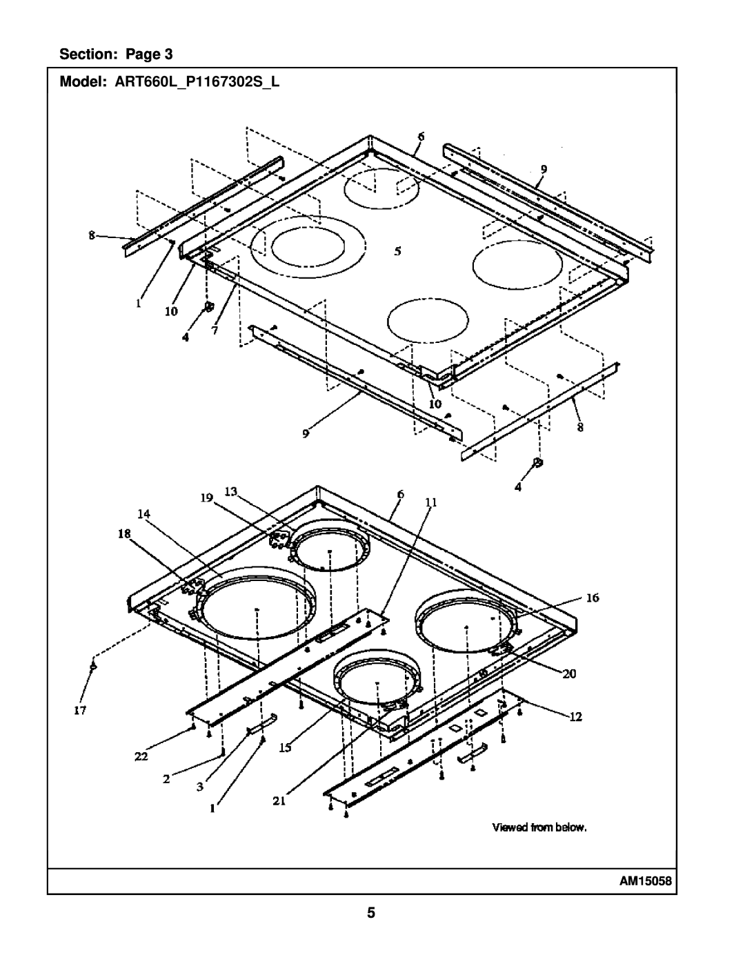 Whirlpool manual Section Page Model ART660L P1167302S L, AM15058 