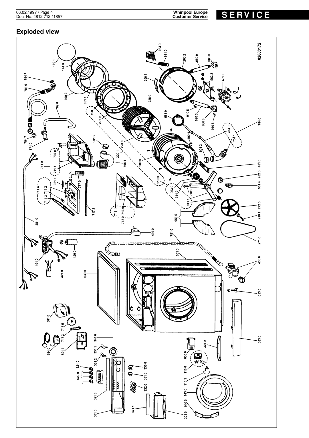 Whirlpool AWG, 324 service manual Exploded view 