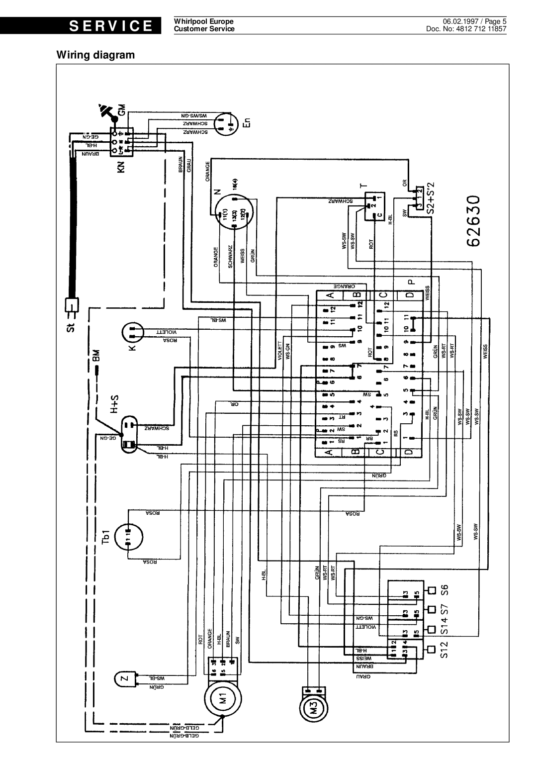 Whirlpool 324, AWG service manual Wiring diagram 