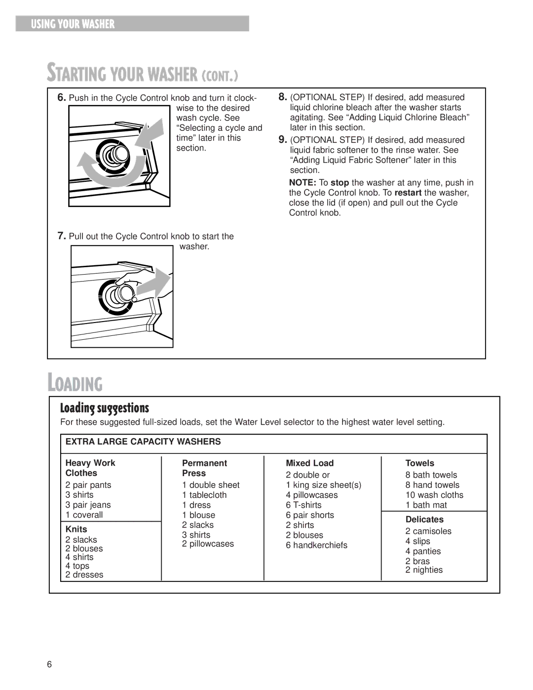 Whirlpool BYCW6292W0 warranty Loading suggestions 