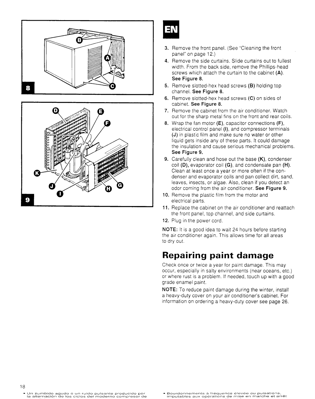 Whirlpool CA8WR42 manual Repairing paint damage 