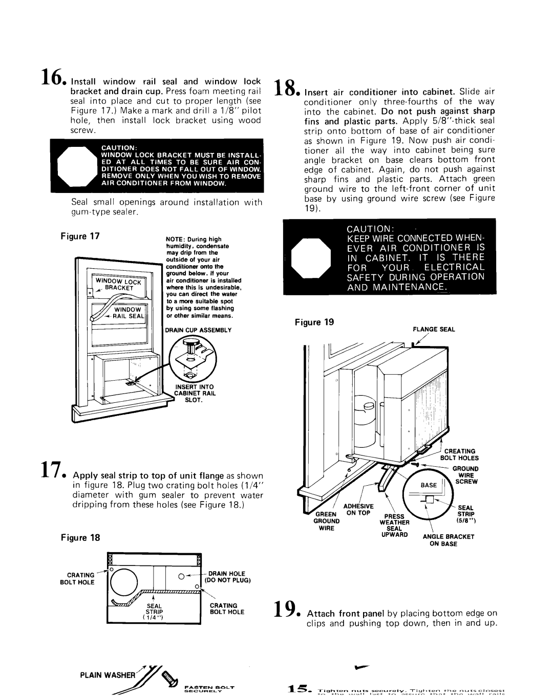 Whirlpool CAW21D2A1 manual Install Window 