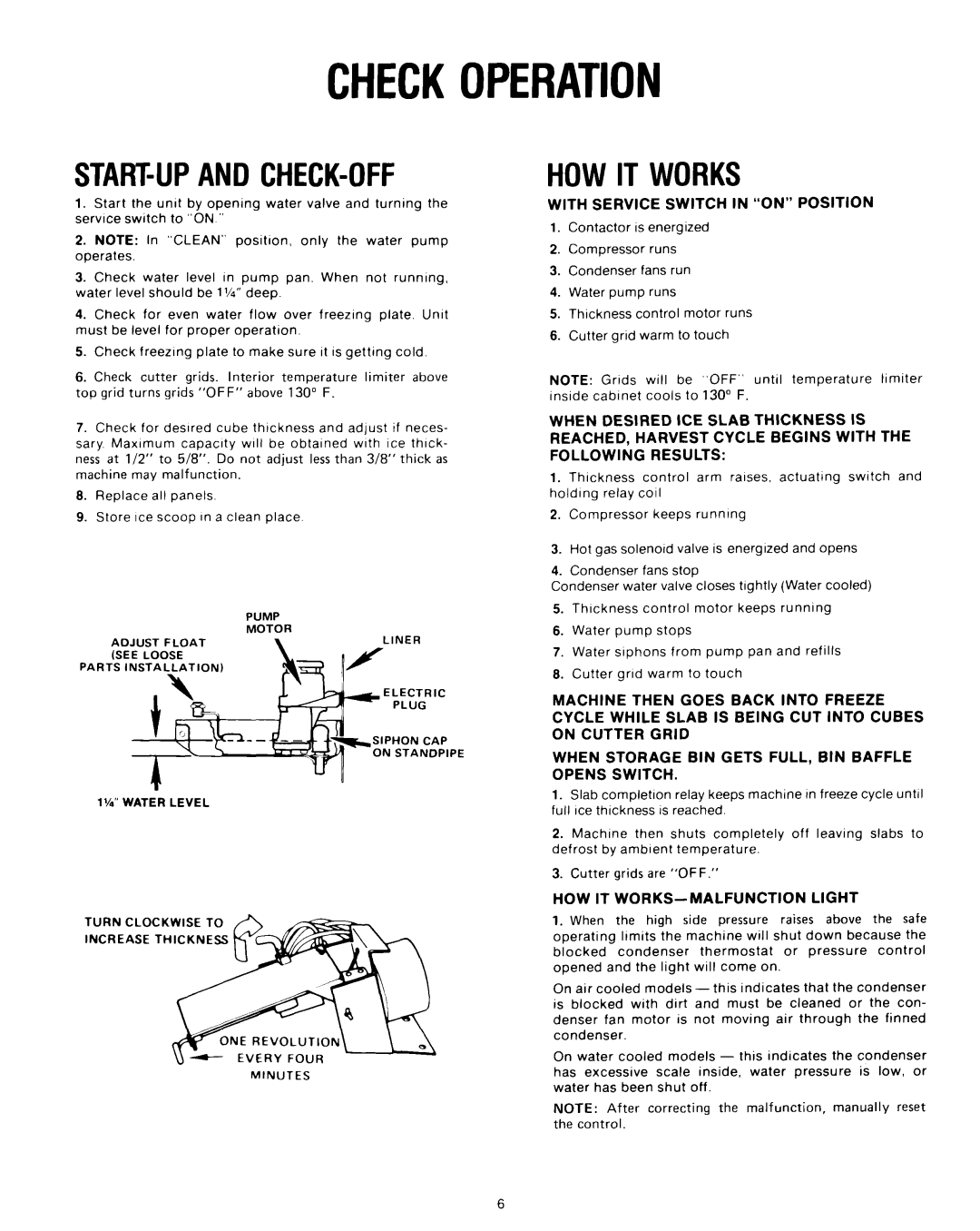 Whirlpool CHCH8AS, CHCH8AE, CHCH8WS Checkoperation, Start-Upandcheck-Off, Howit Works, With Service Switch in on Position 