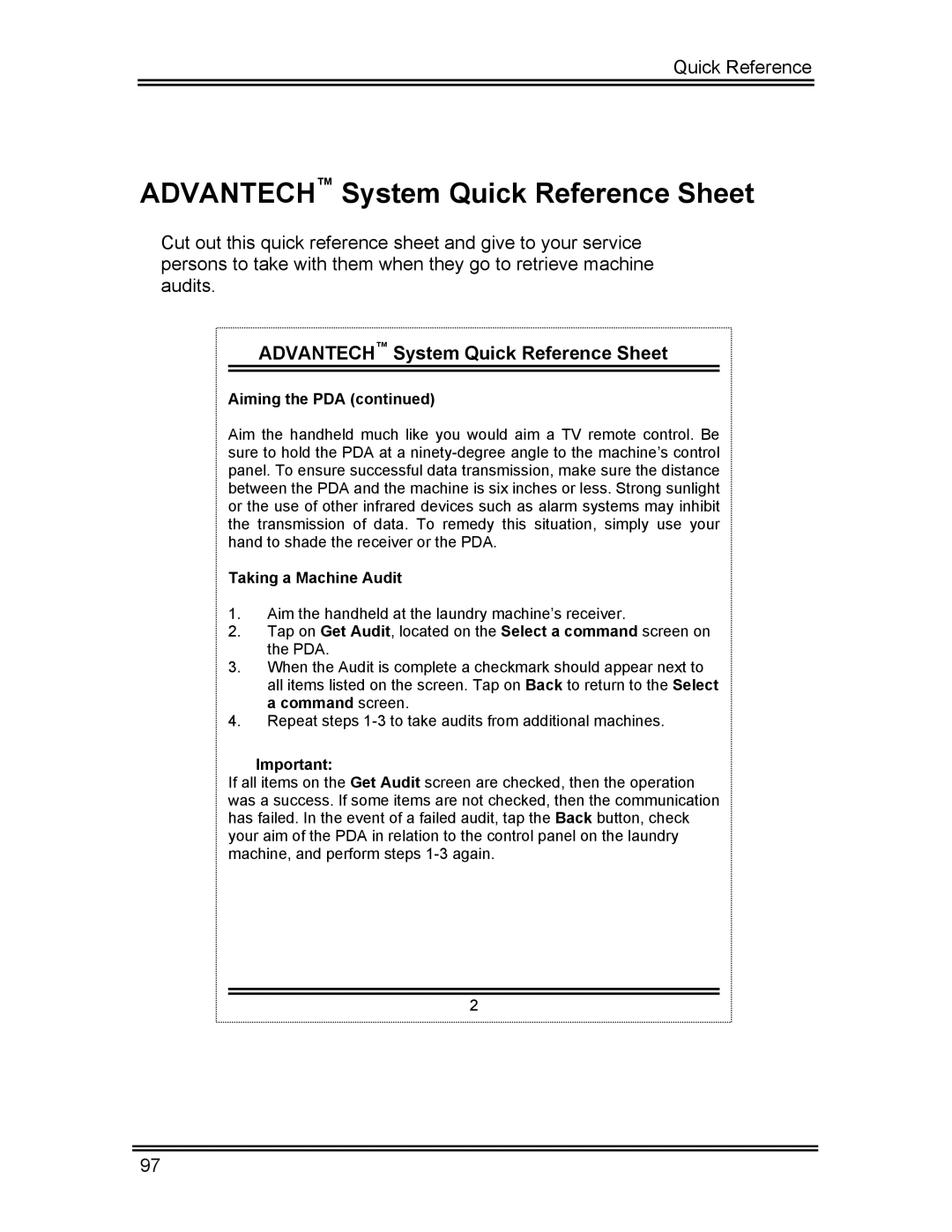 Whirlpool CL-8 user manual Quick Reference 