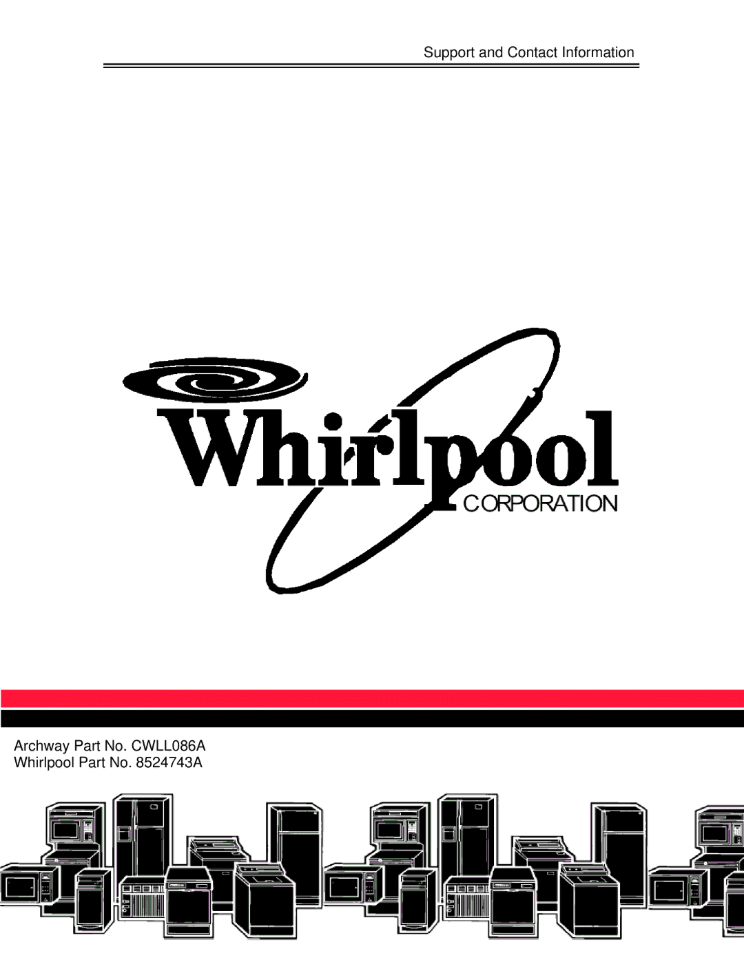 Whirlpool CL-8 user manual 