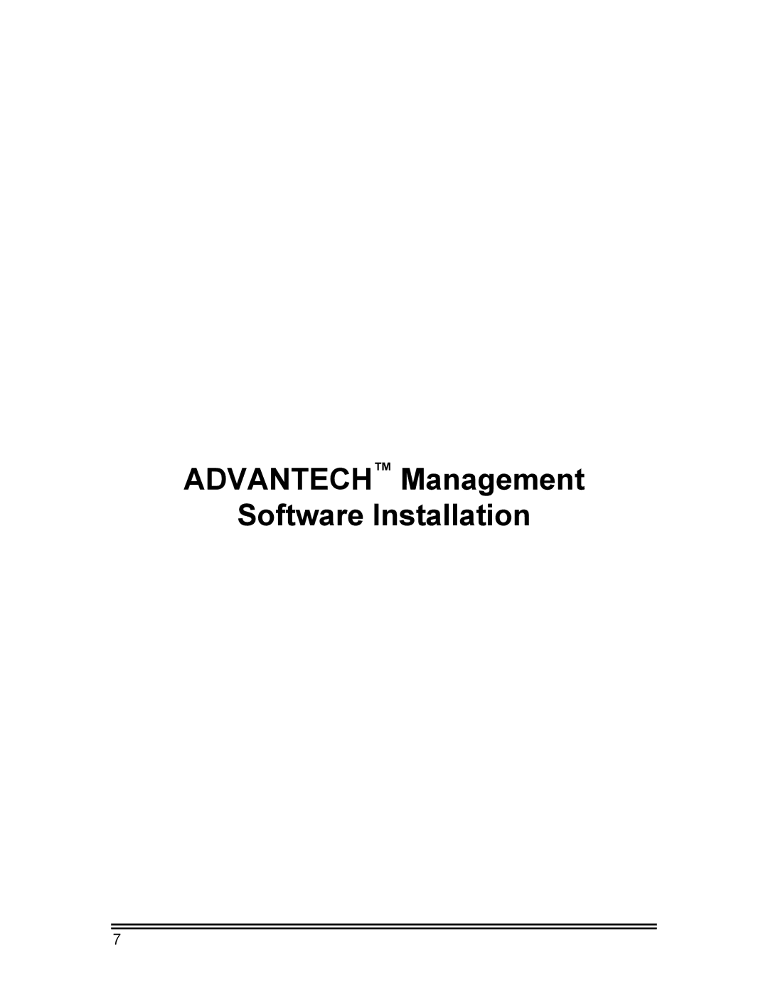 Whirlpool CL-8 user manual Advantech Management Software Installation 