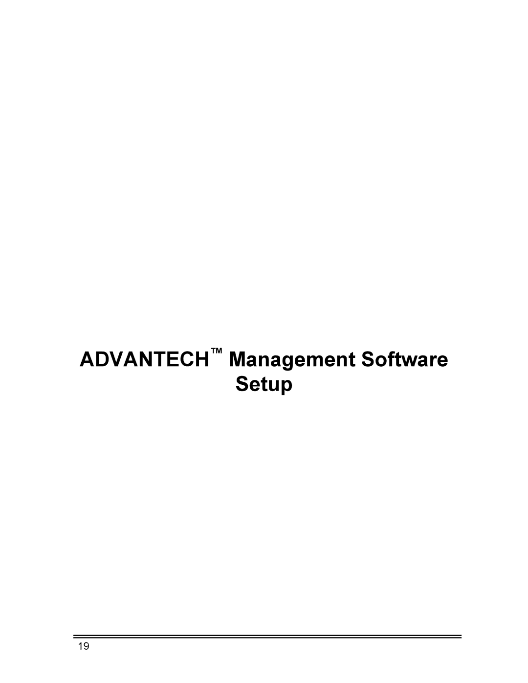 Whirlpool CL-8 user manual Advantech Management Software Setup 