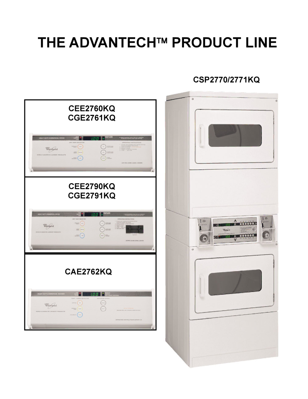 Whirlpool CL-8 user manual Advantech Product Line 