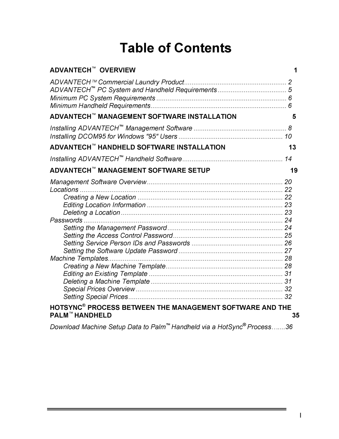 Whirlpool CL-8 user manual Table of Contents 