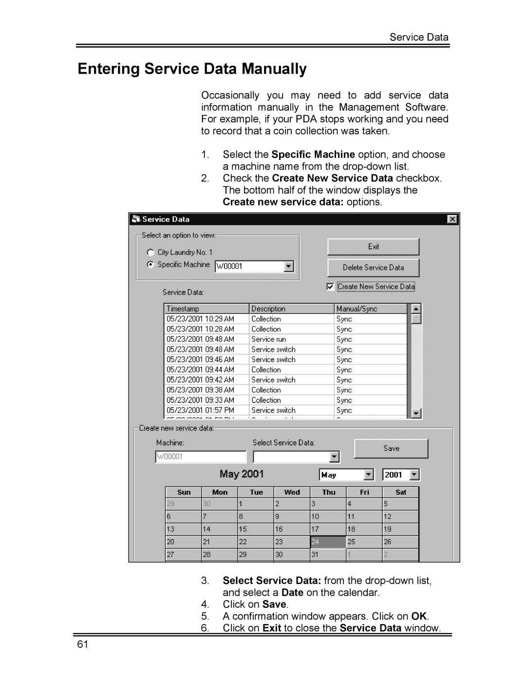 Whirlpool CL-8 user manual Entering Service Data Manually 