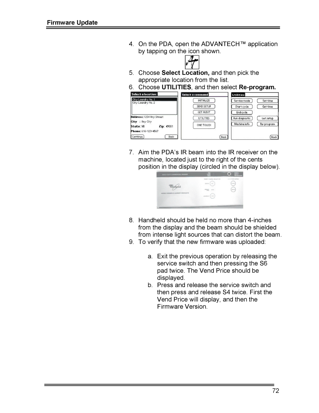 Whirlpool CL-8 user manual Firmware Update 