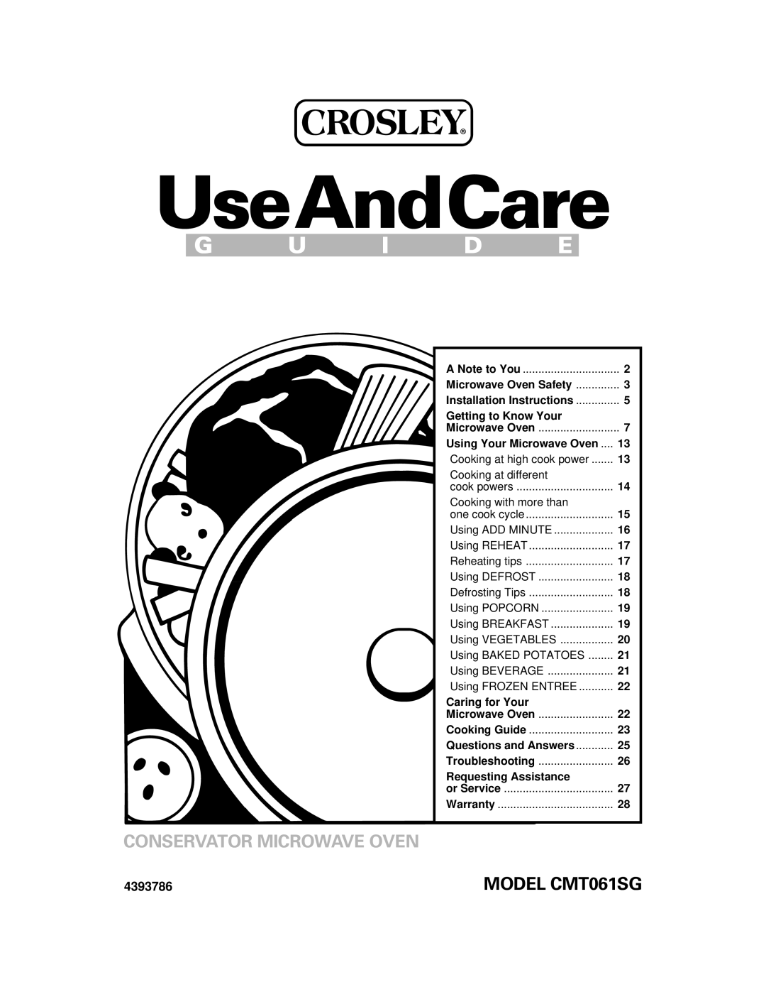 Whirlpool CMT061SG installation instructions UseAndCare, 4393786 