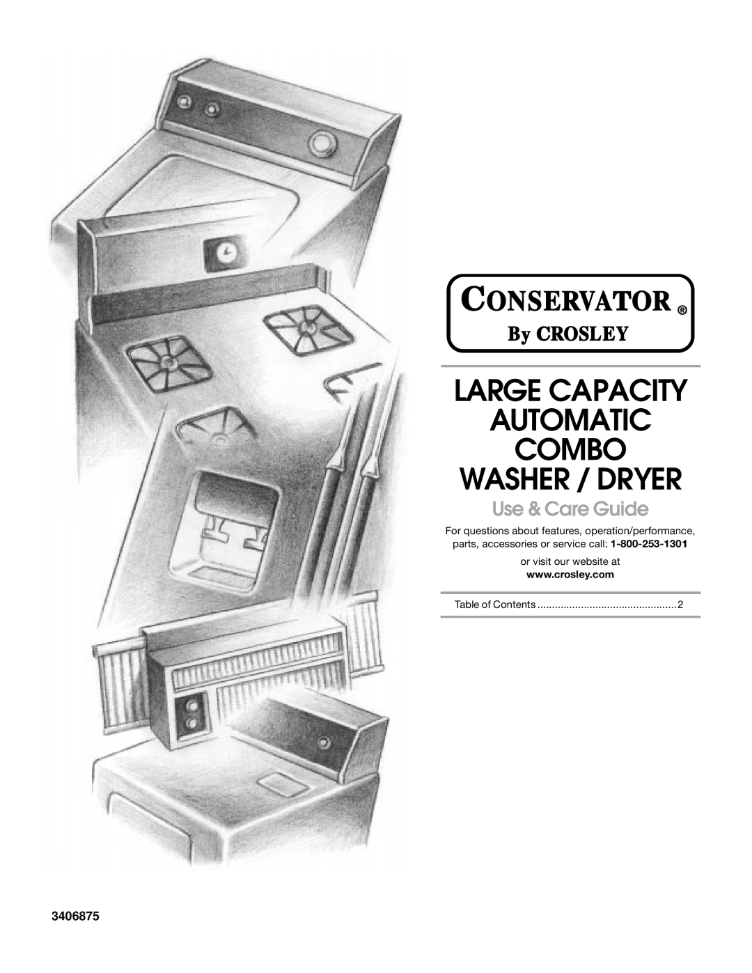 Whirlpool Combination WASHER / DRYER manual Large Capacity Automatic Combo Washer / Dryer, Use & Care Guide 