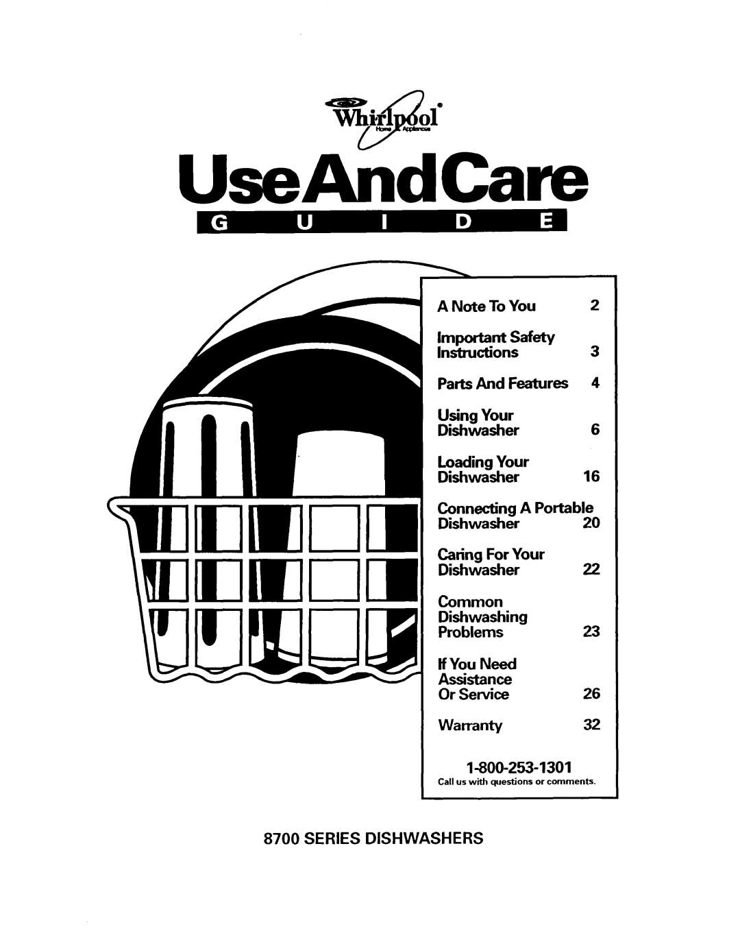 Whirlpool DISHWASHERS manual Series Dishwashers 