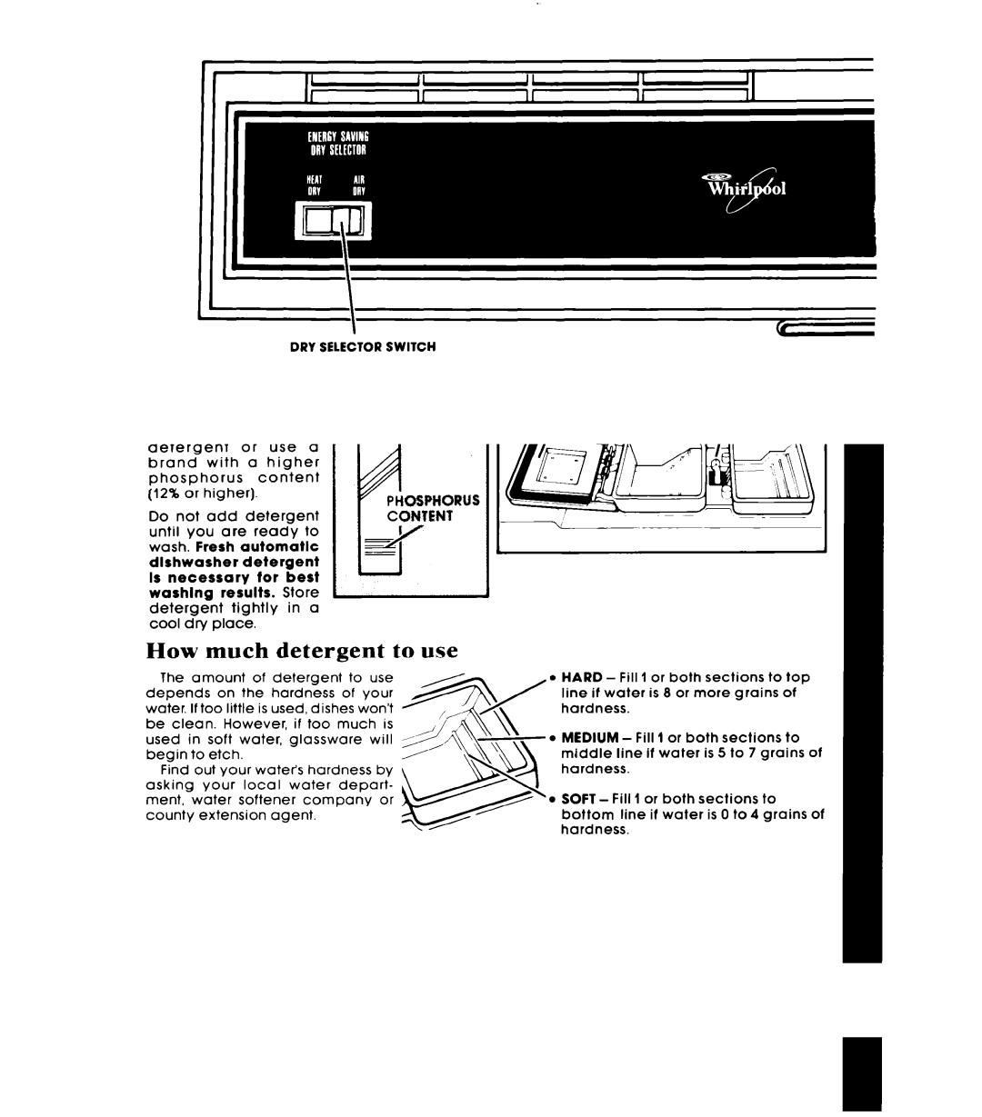 Whirlpool DP1098XR Series manual Starting your dishwasher 