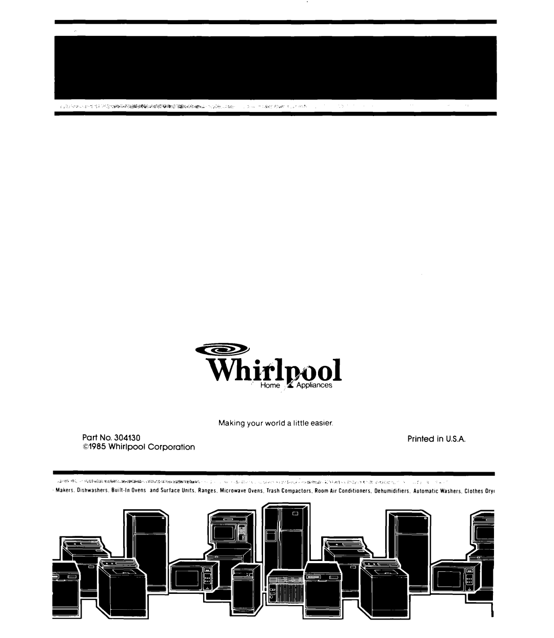 Whirlpool DP3840XP manual whitflpBool, Whirlpool, Corporation 